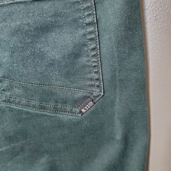 5.11 Tactical Green Pants Mens Size 38 X 34 Straight Leg Pockets Stretch - Picture 8 of 12